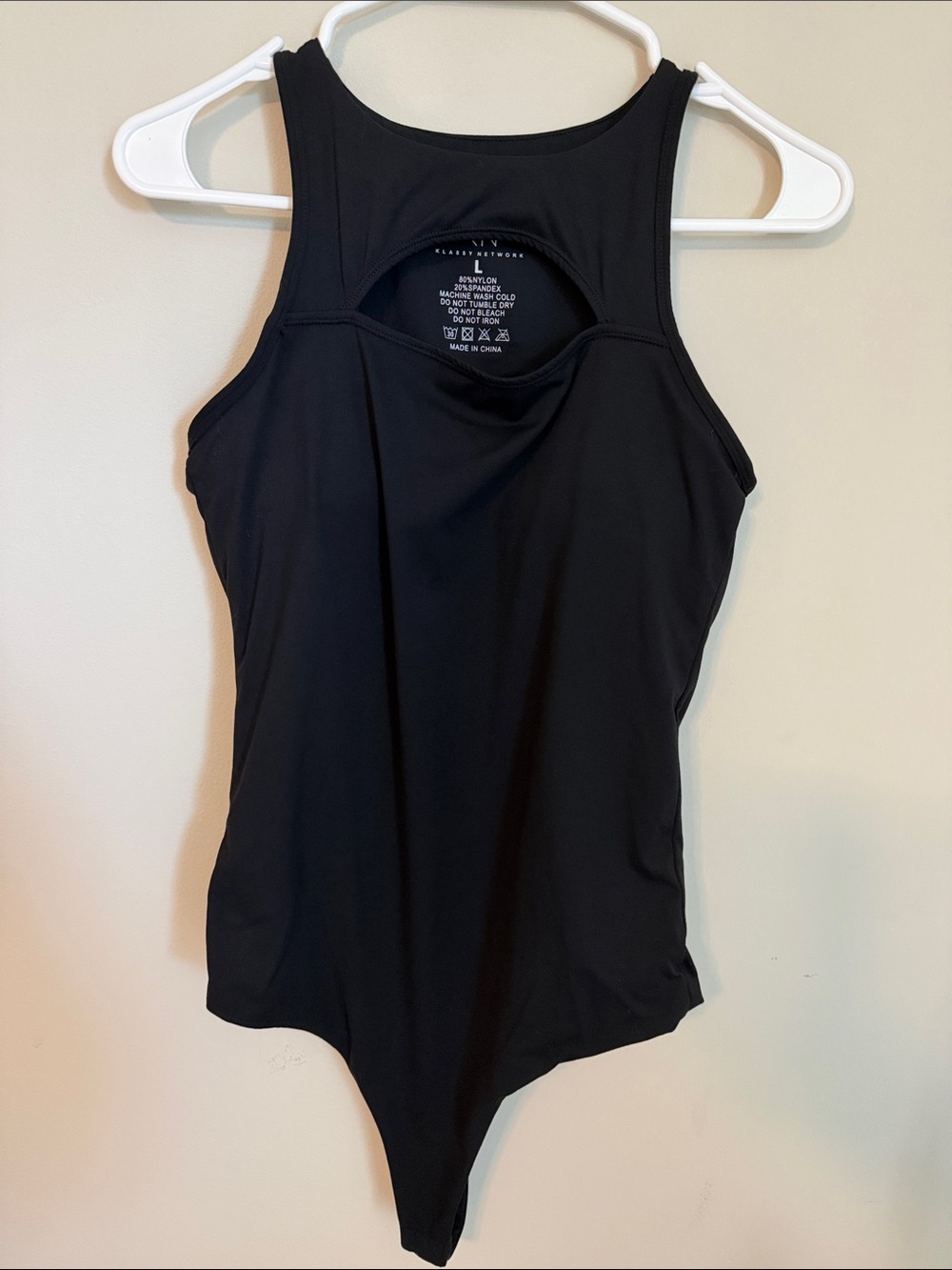 Classic Black Women's bodysuit w/built in bra